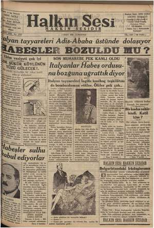  " > Halk IN 7 MART 1936 CUMARTESİ Neşriyat Âmiri" SIRRI SANLI! In Sesi TEL: 3503 ( 100 PARA ) ABONE ŞERAİTİ Seneliği-7,...