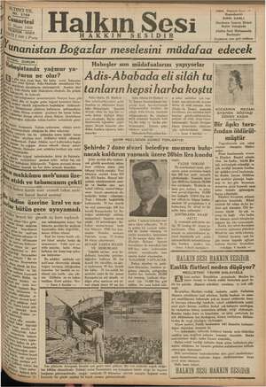  ALTINCI y ve No, k w yeartesi Nisan 1936 | time ed (100 ) Para — ai m Halkın Sesi HAKKIN SESIDIR Sahib, Neşriyat Âmiri ve...