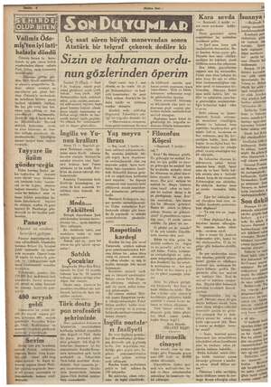    soncamonoğ Valimiz Öde- miş'ten iyi inti- balarla döndü yen kazası ile hava- lisinde üç gün süren tetkik seyahatinden dönen