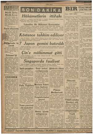    Büyük Şef Şefin .Büyük Anası Dün Vilâ yak N a mec- lisleri âzaları li B. Fazlı Güleç'in eğ e ap yap- tıkları bir rr büyük