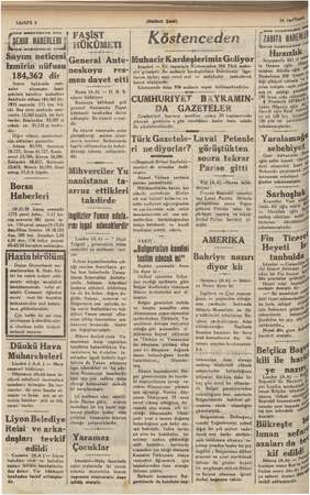     SAHIFE 4 EE ELER İşENR HABER HABERLERİ HÜKÜMET! Kn be neticesi İzmirin nüfusu 184,362 dir Sayım Obakkında neti- esler...