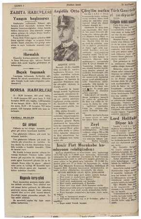  EE AŞ SAHIFE 4 — er “(Halkın Sesi) 22 IaciT ZABITA HABERLERİ Yangın başlangıcı Anafartalar caddesinde Mehmet oğlu furuncu...