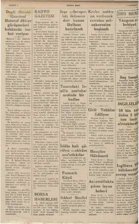     SAHIFE 4 inden Yedi) Deyli Herald “Gazetesi Moiotof -Hitler görüşmeleri hakkında iza- hat veriyor Bilen 13 1 inci i...