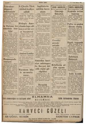    SANIFE 4 (Halkın Sesi) ” 11 -2inci kânun 1941 üşmesi tütünü hediye , müthiş hava |... > İnme xx - ekleni or edildi akını