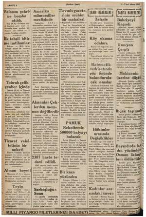    EE dinimi Ses 16 - Z inci kânun 1941 eyi atıldı. © Tobruk çelik çenber içinde Londra (A.â) — Timesin © Kahire muhabirinin