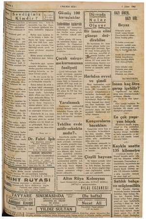    EE ( HALKIN SESI) ZN 5 Şubat 1941 hi man değilmi? in, ben söyliyeyim : i, “inle evlenmemi is- Mesiarak geri -çe- 1, Odasına