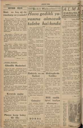    ai A ER TA SAHIFE ? (HALKIN SESİ) —şğ —————— ZE dDMORUN KÖŞESİ Sinir ve baş ağıla- rınakarşı ne yapmalı? .. k * » 4 Nasıl