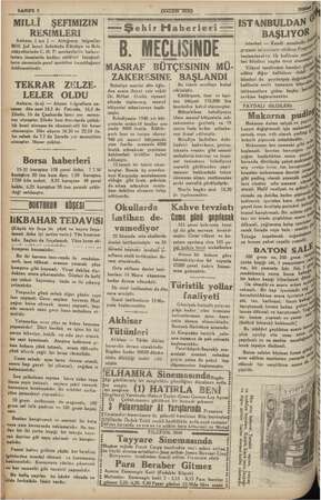    Glee ; MILLİ ŞEFIMIZIN RESİMLERİ — Şehir Haberleri Ankara, ( a.a ) — Aldığımız telgraflar Milli Şef Ismet Inönünün Kütahya