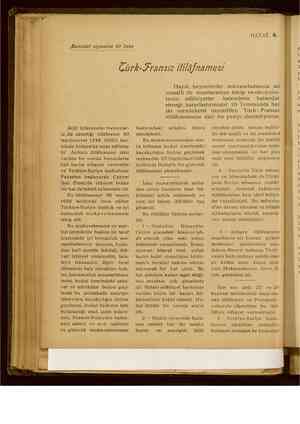   HAYAT, 8. Gürk- Fransız ifilâfnamesi Milli hükümetin İfransızlar- la ilk aktettiği itilâfname 20 teşrinievvel 1338 (1921)