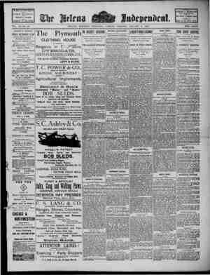 The Helena Independent Newspaper January 8, 1889 kapağı