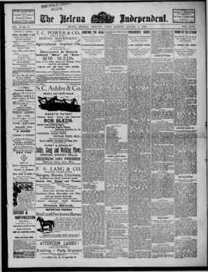 The Helena Independent Newspaper January 11, 1889 kapağı