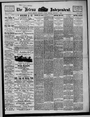 The Helena Independent Newspaper February 1, 1889 kapağı