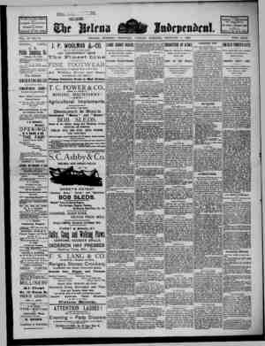 The Helena Independent Newspaper February 5, 1889 kapağı