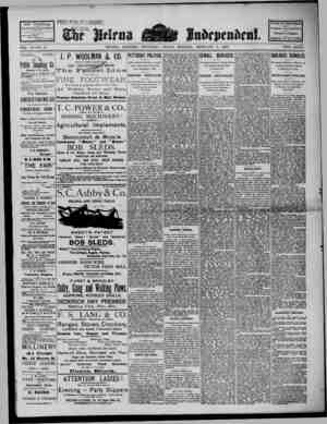 The Helena Independent Newspaper February 8, 1889 kapağı