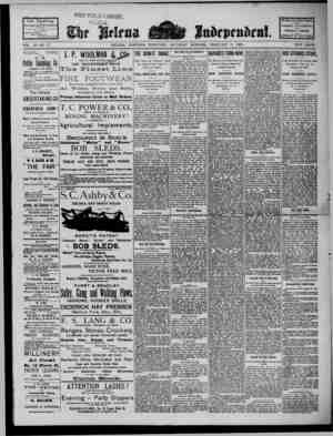 The Helena Independent Newspaper February 9, 1889 kapağı