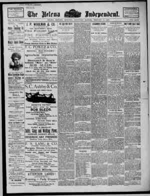 The Helena Independent Newspaper February 13, 1889 kapağı