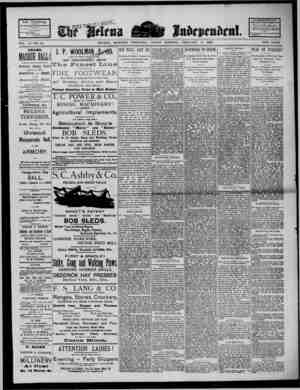 The Helena Independent Newspaper February 15, 1889 kapağı