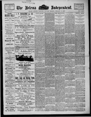 The Helena Independent Newspaper February 16, 1889 kapağı