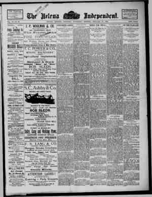 The Helena Independent Newspaper February 20, 1889 kapağı