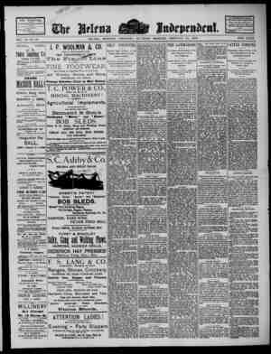The Helena Independent Newspaper February 23, 1889 kapağı