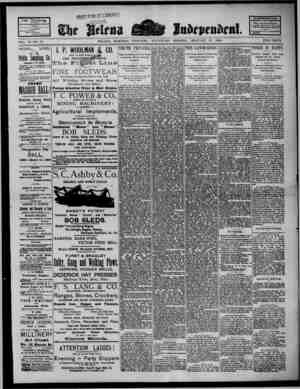 The Helena Independent Newspaper February 27, 1889 kapağı