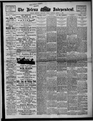 The Helena Independent Newspaper March 1, 1889 kapağı
