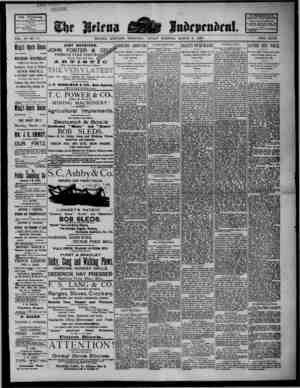 The Helena Independent Newspaper March 8, 1889 kapağı