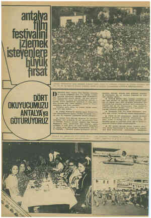  OKUYUĞUMUZU - ANTALYAya GOTÜRÜYORUZ Festival için düzenlenen kokteyllerde haz Dulunacak, ünlü yıldızları görebileceksiniz.