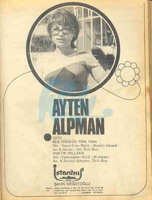  ALPMAN 9208 .. .. ** BEN YÜRÜRÜM YANA YANA Söz : Yunus Emre-Müzik : Mustafa Alpagut Arr.N.Demirci -Ork.Ümit Aksu IRAKTIR...