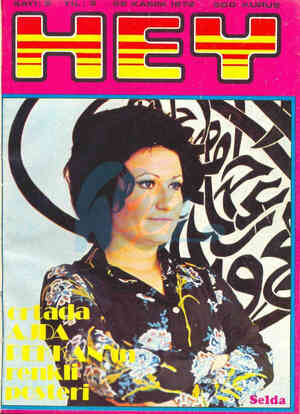 Hey Dergisi 29 Aralık 1972 kapağı