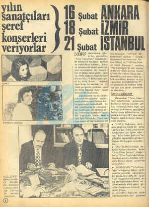  ilin a sanatçıları seref konserlerı 15 şubat ANMARA | 18 şubat İZMİR —— ZI şuvat İOTANB verıyorlar Şenay Yürdaery Doğulu...