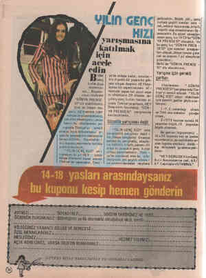  genç kızlar.Size sesleniyo- ruz.. Rüyala- rınızı süsleyen "DÜNYA PRENSE Size bu imkanı der- giniz HEY veriyor.Eğer kendınize