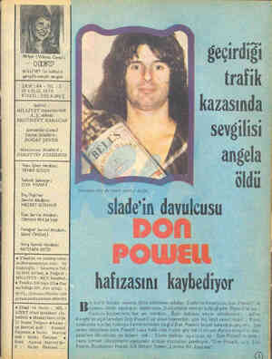  gAY geçirdiği trafik azasında sevgilisi — angela — Hülya (Yılmaz Canel ) MeEeM MİLLİYET 'in haftalık gençlik-müzik dergisi
