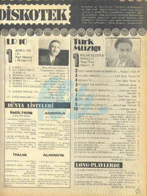  APRES TOl (2) Paul Mauriat ( Philips) 10 OBOŞOA N ee e DA aN Manu Dibango (Decca) |2 * ALLDİRECTİON (3)....Temptatiöns(T....