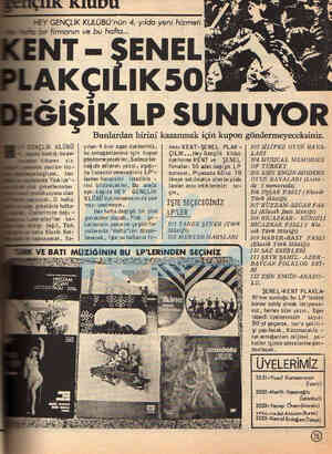  NT ÖRENÇLİK KLÜBÜ —na bastığı bu sa- #aan itibaren — siz Ge —ine yeni bir hiz- ee başlıyor. Her Barslarda Türkiye' - G...
