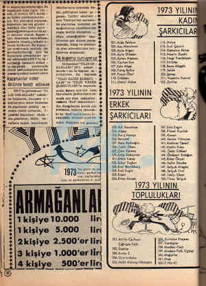  o9 v vv U v W v v V v U VU VYT YU rvı kupon yayınlayacağız.Bu kuponları bize toplu ola - rak, 31 Aralık 1973 tarihi - ne...