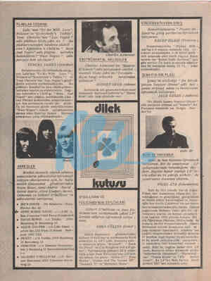  PLAKLAR ÜZERİNE Lulu 'nun "'To Sir Wilh Love", Nilsson'ın "Everybody's Talkin", Tony Christie'nin " Las Vegas " adlı plakları