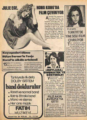  Hülya Darcan'la Tanju | 15şubat 1974'te nikahlan - mak için tarih alan Hük | rel'in evlenmeleri Hülya Dar- 4 HONG KONG'DA...