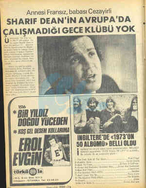  Annesi Fransız, babası Cezayirli SHARIF DEAN'İN AVRUPA'DA ÇALIŞMADIĞI GECE KLÜBÜ YOK e e |kemizde "Do You Lo - ve Me?"...