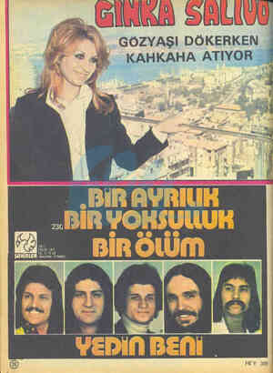  b b GÖZYAŞI DÖKERKEN KAHKAHA ATIYOR M Ç S .BLOK bA7I TEL 2775 48 SAHİNLER (AKAPANI İSTANBUL HEY 309...