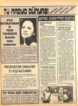  TÜLİN | YAKARÇELİK Radyoda tango söylüyorlar İki Türk Müziği sanatçısı Ayla Büyükataman, ve  Tülin Yakarçelik,birlikte tango