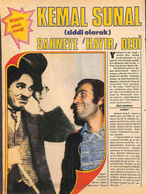  KEMAL UN (ciddi olarak) OY ' BHMWUI// DEDİ eşılçam'ın dar sokak - larında film — şirketi yazıhanelerinde ve de figuı—an...