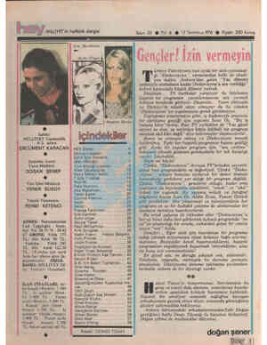  MİLLİYET”in haftalık dergisi Sayı: 35 €© Yıl: 6 © 12 Temmuz 976 © Fiyatı: 350 kuruş Asu Maralman Aylin Urgal e Piimer's İ...