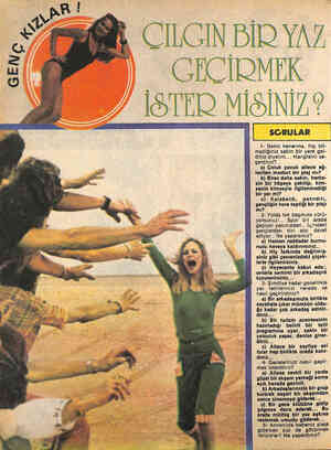  | CILGIN BİR YAZ CEİDMEK. İSTER MİSİNİZ ? 1- Deniz kenarına, hiç bil- mediğiniz sakin bir yere gel- diniz diyelim......