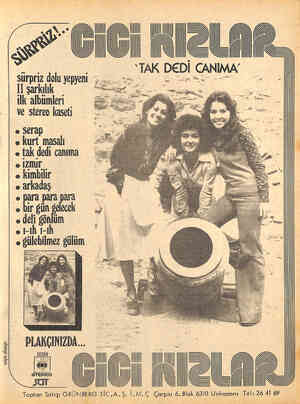  M*”©üüüü©iii"'ii Mle “li“llâLW? *TAK D€DI CANIMA ilk albümleri ğ; _s_ı_———__ AO KK eey ve stereo kaseti — — Di d, yöK Ç e— »