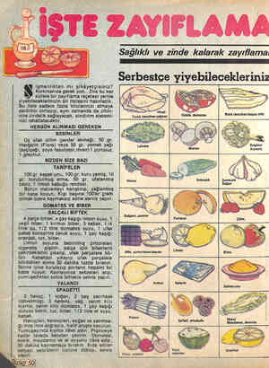  » AU İşmanlıktan mı şikâyetçisiniz? k Korkmanıza gerek yok.. Zira bu kez a.. Sizlere bir zayıflama reçetesi yerine...