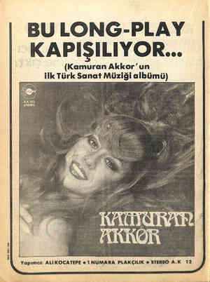  BULONG-PLAY - KAPIŞILIYOR... (Kamuran Akkor'un ilk Türk Sanat Müziği albümü Yapımcı: ALİKOCATEPE * NUMARA PLAKÇILIK * STEREO