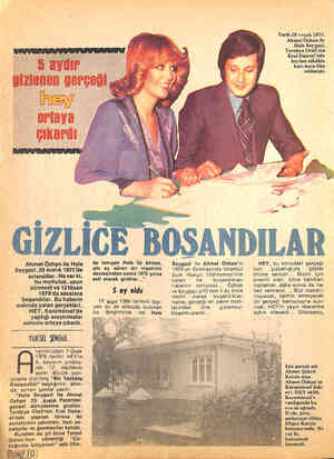  — Ahmet Özhanile Hale Soygazi,29 Aralık 1975'de evlendiler. Ne var ki, bu mutluluk, uzun sürmedi ve 12Nisan Ş 1979'da...