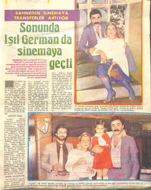 — Sonunda Isıl German da sinemaya afif Müzik sa- natçısi Işıl German 1982 yılına — sahne çalışmalarının yanında bir.de film