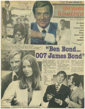  Roger Moore eşi Luisa ve iki çocuğu ile... Ailenin, bir oğlu daha — var (üstte solda). Roger Moore “yarı klasik'”' Bond...